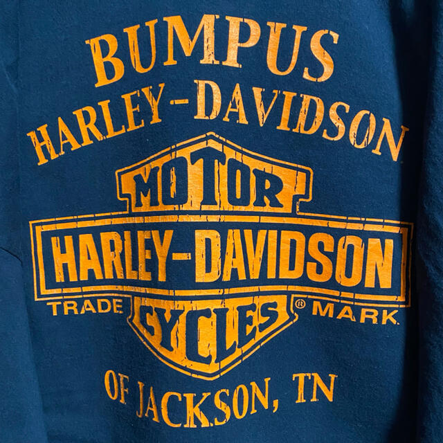 Harley Davidson(ハーレーダビッドソン)の90s 古着 ハーレーダビッドソン 3XL バックプリント ビッグシルエット メンズのトップス(Tシャツ/カットソー(七分/長袖))の商品写真