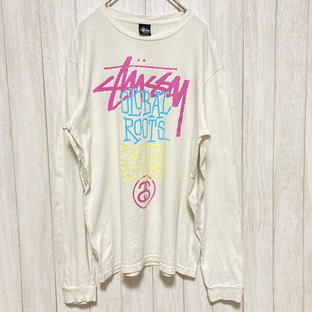 STUSSY(ステューシー)の☆パステルカラーロゴ☆　STUSSY ステューシー Tシャツ　Lサイズ メンズのトップス(Tシャツ/カットソー(七分/長袖))の商品写真