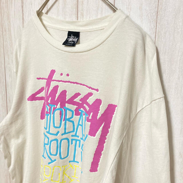 STUSSY(ステューシー)の☆パステルカラーロゴ☆　STUSSY ステューシー Tシャツ　Lサイズ メンズのトップス(Tシャツ/カットソー(七分/長袖))の商品写真