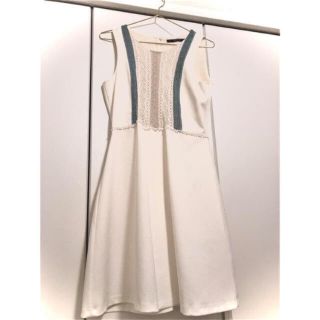 ザラ(ZARA)のZARA     ザラ　ノースリーブ　レースワンピース(ひざ丈ワンピース)