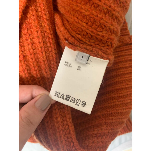 unused turtle neck knit タートル　オレンジ