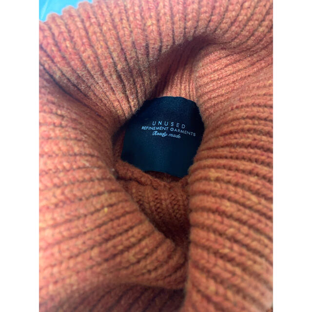 unused turtle neck knit タートル　オレンジ