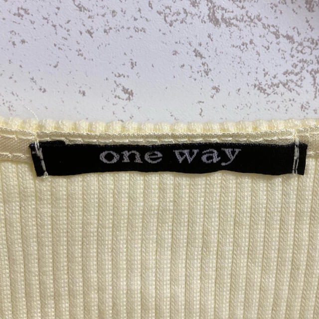 one*way(ワンウェイ)のone way ワンウェイ レディース 半袖 ニット FREE 黄色 レディースのトップス(ニット/セーター)の商品写真