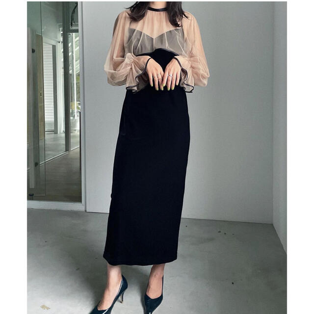 アメリヴィンテージ MANY WAY TULLE VEIL DRESSベロア素材-
