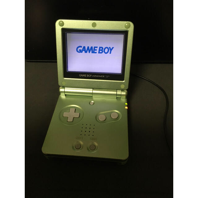 ゲームボーイアドバンス(ゲームボーイアドバンス)のGBA　ゲームボーイアドバンスSP パールグリーン 限定カラー 充電器つき エンタメ/ホビーのゲームソフト/ゲーム機本体(携帯用ゲーム機本体)の商品写真