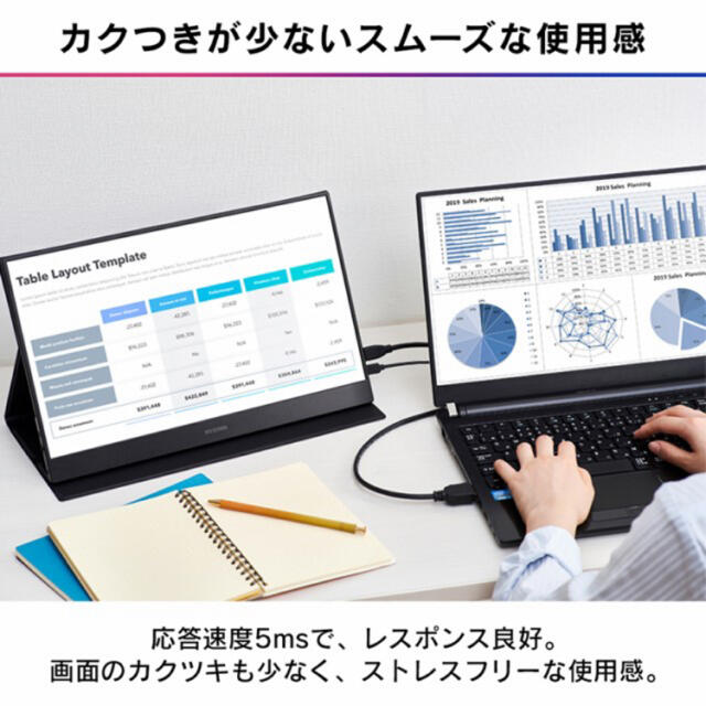 アイリスオーヤマ(アイリスオーヤマ)のモバイルモニター アイリスオーヤマ ILD-A16262KS-B スマホ/家電/カメラのPC/タブレット(ディスプレイ)の商品写真