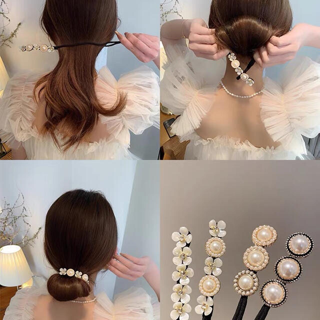 RESEXXY(リゼクシー)の新品 パールヘアピン バレッタ リップサービス モコアズ レディー 美品 レディースのヘアアクセサリー(ヘアピン)の商品写真