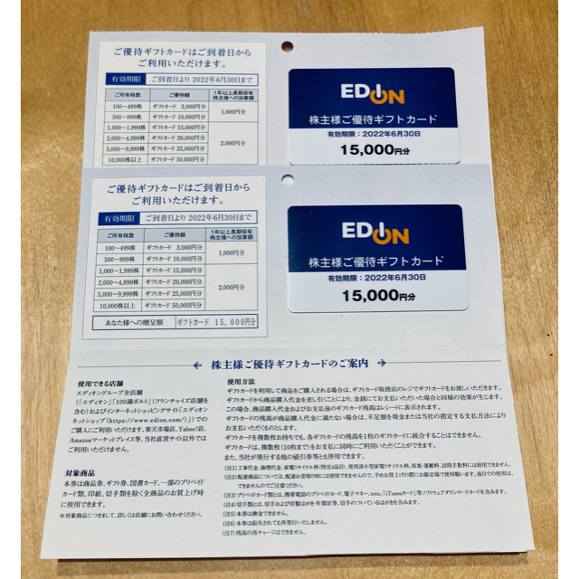 エディオン　ギフトカード　30000円分