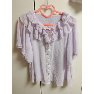 アンジェリックプリティー(Angelic Pretty)のAngelic Pretty フリルブラウスパープル(シャツ/ブラウス(半袖/袖なし))