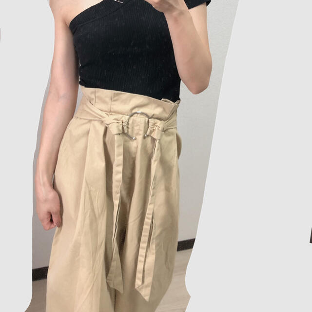 ベージュスカート レディースのスカート(ひざ丈スカート)の商品写真