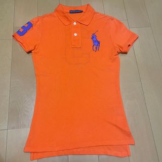 ポロラルフローレン(POLO RALPH LAUREN)の美品　ラルフローレン ポロシャツ レディース　ポロ　オレンジ　紫　Tシャツ(ポロシャツ)