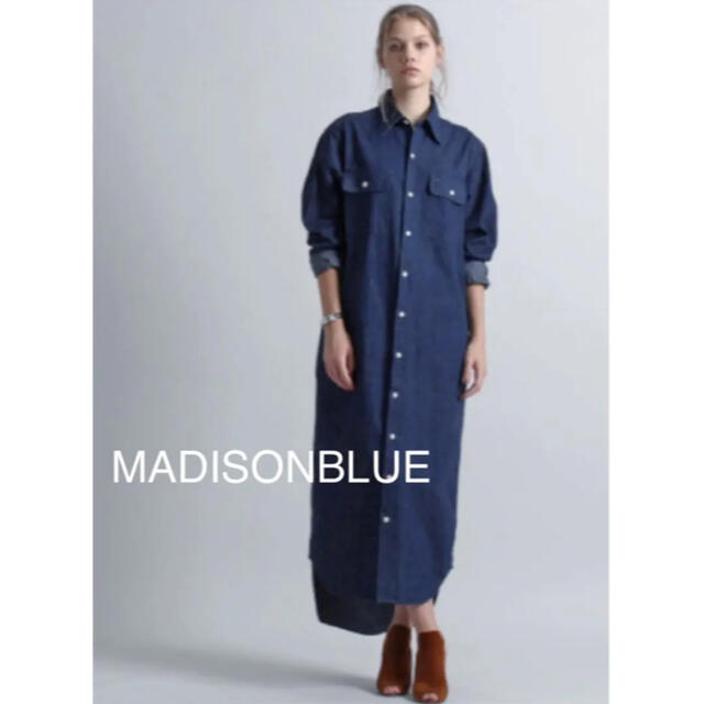 新品 MADISONBLUE  HAMPTONデニムシャツワンピース　01レディース