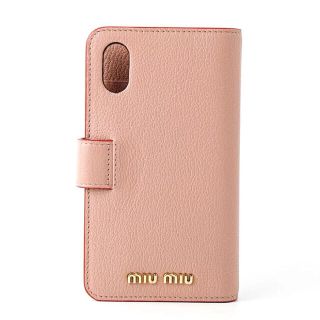 ミュウミュウ(miumiu)の最終価格 miumiu iPhone x xs ケース 手帳型 ピンク(iPhoneケース)