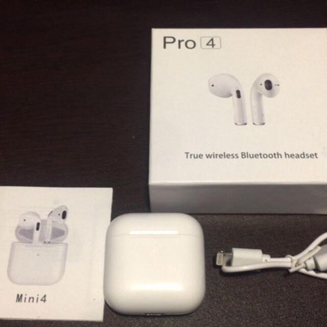 pro4 充電ケース付ワイヤレスiPhone検AirPodsエアポッズの通販 pro4 充電ケース付ワイヤレスiPhone検AirPodsエアポッズの通販