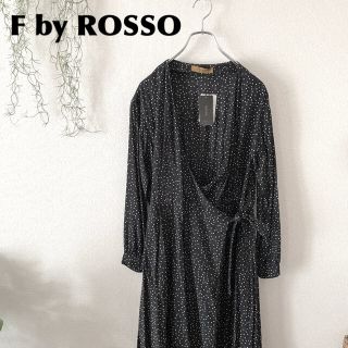 アーバンリサーチロッソ(URBAN RESEARCH ROSSO)の【新品タグ付】ROSSO／ドットプリントロングOP(ロングワンピース/マキシワンピース)