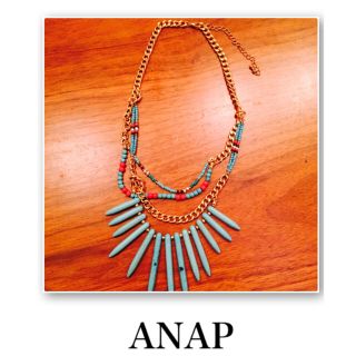 アナップ(ANAP)の未使用♡ANAP♡ターコイズエスニックネックレス(ネックレス)