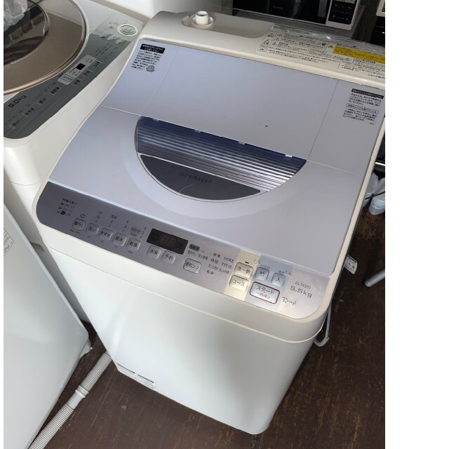 SHARP 洗濯乾燥機 洗濯5.5キロ 乾燥3.5キロ💍2015年製💍ブルー ...