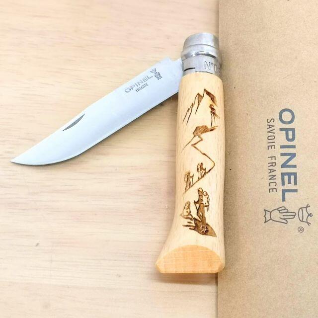 OPINEL(オピネル)のオピネルNo.8　彫刻グリップ　登山バージョン　レアハンドルのステンレス鋼 スポーツ/アウトドアのアウトドア(登山用品)の商品写真