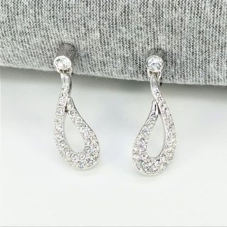 スワロフスキー(SWAROVSKI)のスワロフスキー オープンティア ドロップ イヤリング パヴェ クリスタル(イヤリング)