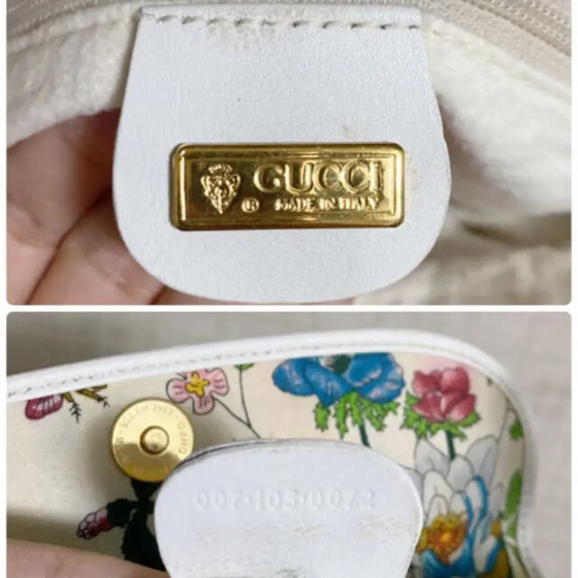 Gucci(グッチ)のGUCCI オールドグッチ　フローラ　ショルダーバッグ　花柄　フラワー　レザー レディースのバッグ(ショルダーバッグ)の商品写真