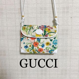 グッチ(Gucci)のGUCCI オールドグッチ　フローラ　ショルダーバッグ　花柄　フラワー　レザー(ショルダーバッグ)