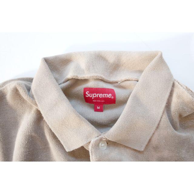 Supreme - (M)Supreme Bleached Velour L/S Poloベロアポロの Supreme - (M)Supreme Bleached Velour L/S Poloベロアポロの