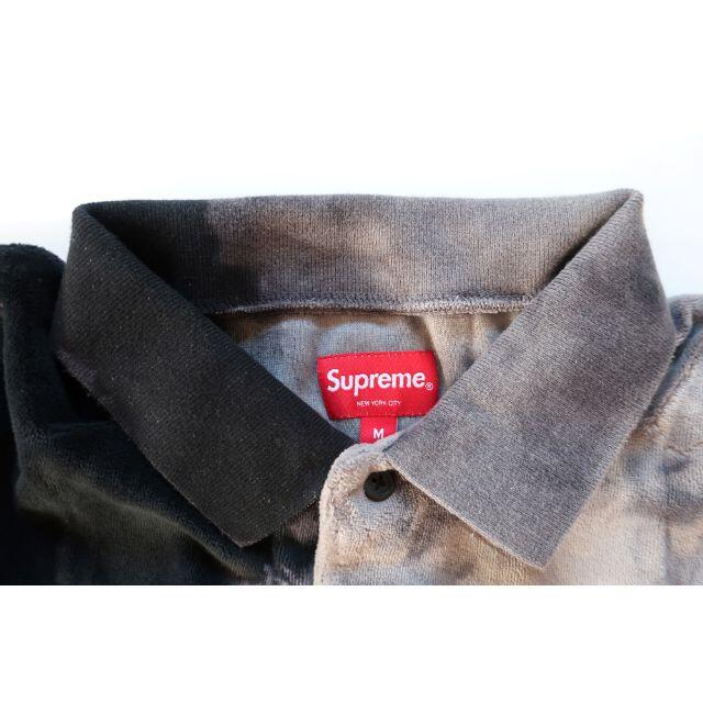 ポロシャツ (M)Supreme Bleached Velour L/S Poloベロアポロ カタログ