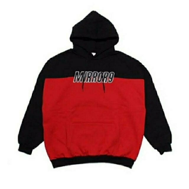 女性に人気! ❉MIRROR9❉ Twotone Logo hoodie RED M comunidadaledar.org
