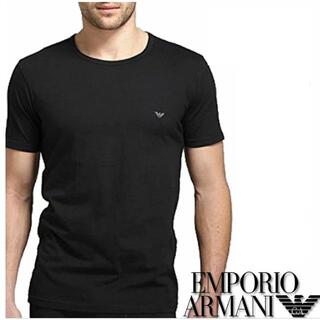 エンポリオアルマーニ(Emporio Armani)の限定１枚エンポリオアルマーニ 　クルーネック　黒Tシャツ　サイズL(Tシャツ/カットソー(半袖/袖なし))
