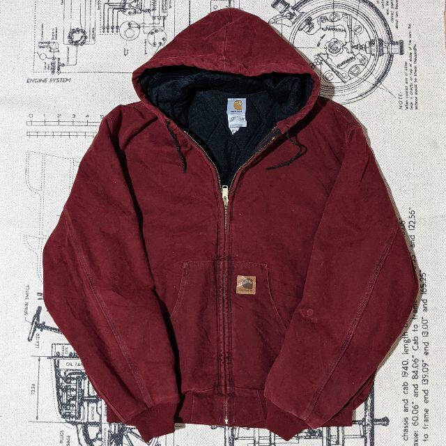 carhartt アウター レッド XXL 希少 ビッグサイズ 革 カーハート