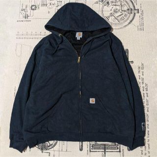 カーハート(carhartt)のcarhartt パーカー ブラック XXL 超ビッグサイズ フード 太袖(パーカー)