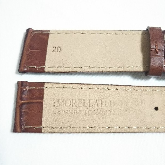 MORELLATO(モレラート)のMORELLATO レザー ベルト ブラウン 20mm メンズの時計(レザーベルト)の商品写真
