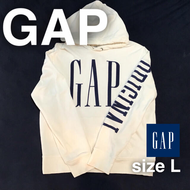 OLD GAP ギャップ　デカロゴ　パーカー　腕プリント　スウェット　L フードKAXXXのメンズ