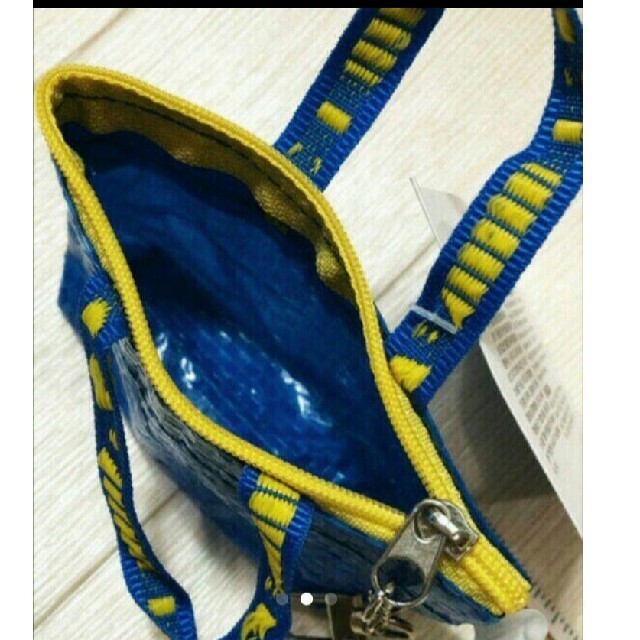 IKEA(イケア)のIKEA   ブルー　ミニバッグ♪イケア　クノーリグ   新品未使用 　青色1個 レディースのバッグ(エコバッグ)の商品写真