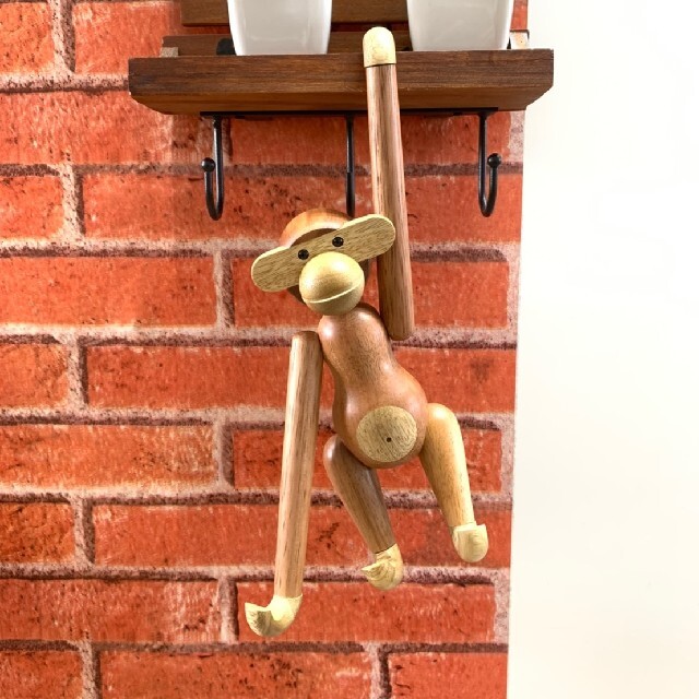 カイボイスン　さる　木製雑貨　人形　置物　オブジェ　インテリア　リプロダクト品