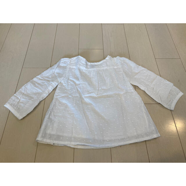 babyGAP(ベビーギャップ)のbabyGap 白　ブラウス　シャツ　トップス キッズ/ベビー/マタニティのベビー服(~85cm)(シャツ/カットソー)の商品写真