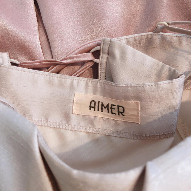 AIMER(エメ)のAIMER パーティードレス　9号　ピンク レディースのフォーマル/ドレス(ミディアムドレス)の商品写真