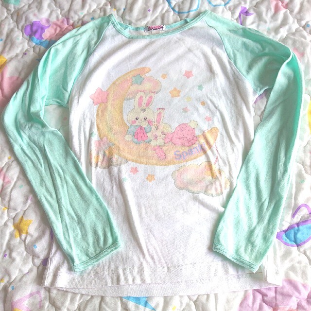 Spank!(スパンク)のspank!オリジナルラグランTシャツ🐰🐻🌃🌈 レディースのトップス(Tシャツ(長袖/七分))の商品写真