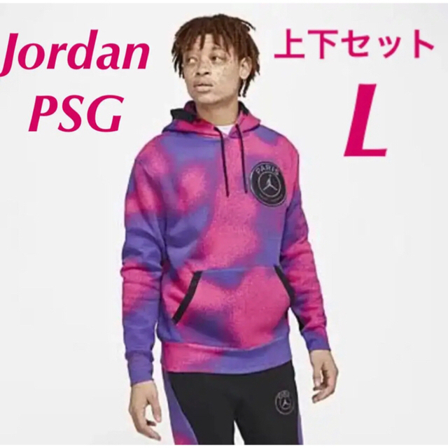 NIKE×PSGメンズ フリース プルオーバー パーカー　上下セット  Lトップス