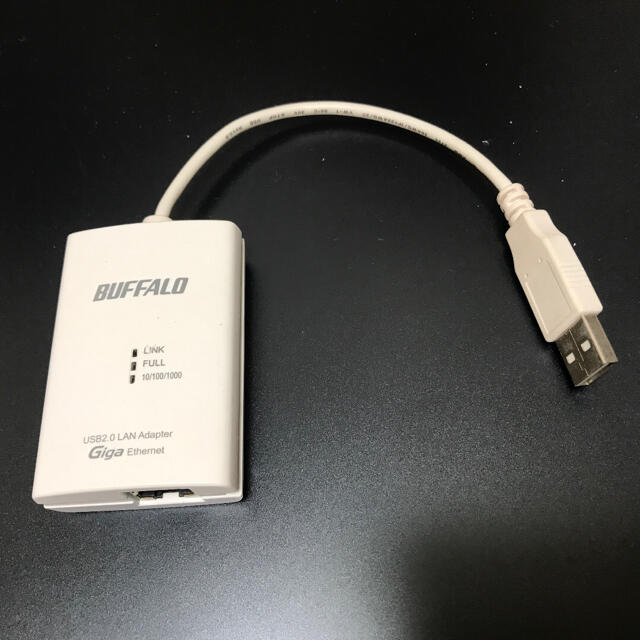 Buffalo(バッファロー)のバッファロー製USBポート用LANケーブル接続アダプター スマホ/家電/カメラのPC/タブレット(PC周辺機器)の商品写真