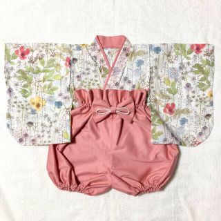 ベビー袴　リバティ　ハンドメイド　手作り(和服/着物)