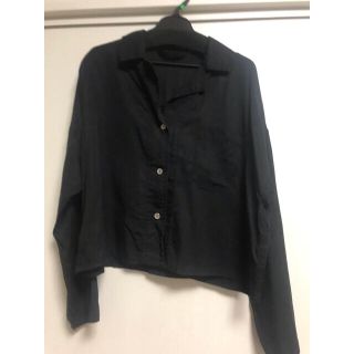 ジーナシス(JEANASIS)の値下げほぼ新品ジーナシス♡シャツジャケット黒フリーサイズ(シャツ/ブラウス(長袖/七分))