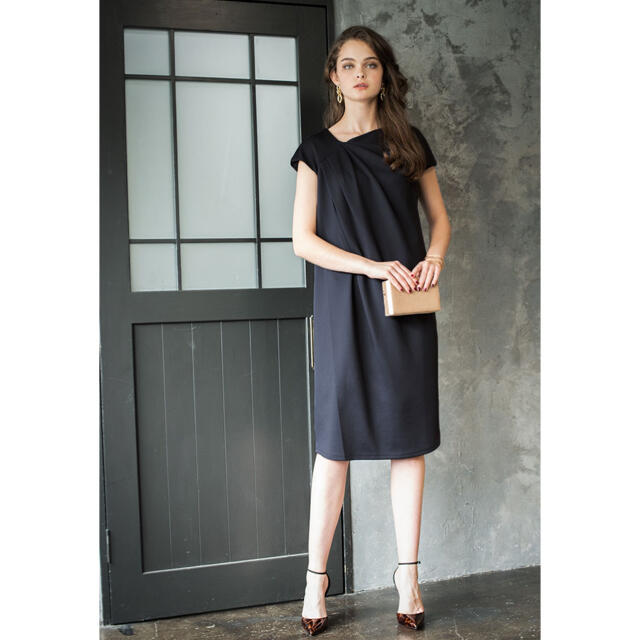 安心の日本製 新品 ドレープカットストレートワンピースドレス シニアファッション Misioncatar22 Com