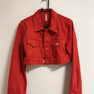 ザラ(ZARA)のZARA カラーデニム　クロップドジャケット(Gジャン/デニムジャケット)