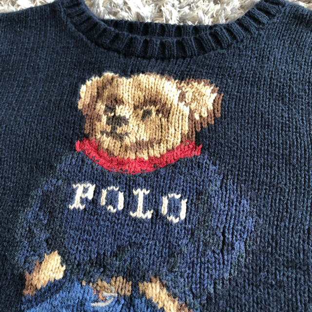 Ralph Lauren(ラルフローレン)のポロベア　ラルフローレン　ベア　くま　ロゴ　セーター　ニット　カーディガン　綿 キッズ/ベビー/マタニティのキッズ服男の子用(90cm~)(ニット)の商品写真