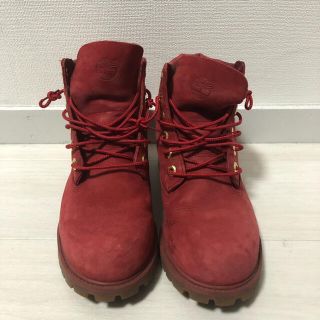 ティンバーランド(Timberland)のティンバーランド赤24cm ショートブーツ 限定品レア(ブーツ)