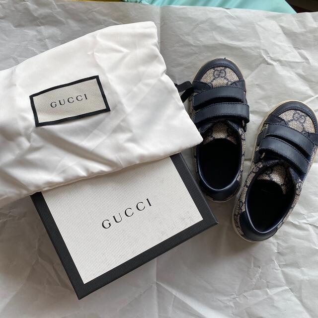 GUCCI - GUCCI グッチ チルドレンズ キッズ レザースニーカー 25 GUCCI - GUCCI グッチ チルドレンズ キッズ レザースニーカー 25