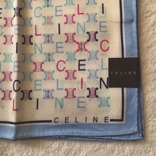 セリーヌ(celine)のCELINE ハンカチ １枚　　水色　セリーヌ(ハンカチ)