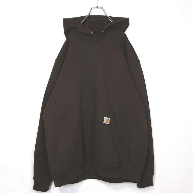 【大人気欲⭐︎】Carhartt ラベルロゴ　パーカー　　茶色　プルオーバー 1