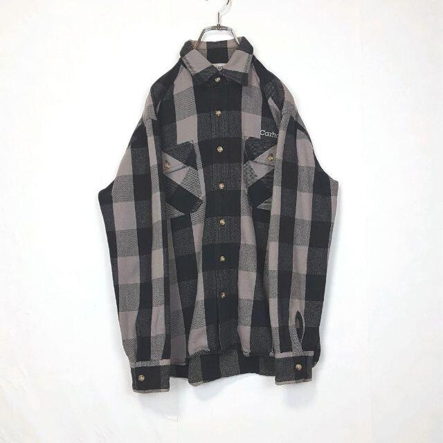 carhartt 刺繍 ダブルポケット 黒 Mの通販 by 〜つばさの古着屋〜@フォロー割実施中‼️|カーハートならラクマ - carhartt チェックシャツ 古着 定番人気